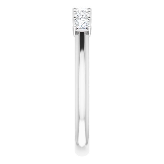 0.42 ct. Princess Cut Diamond Wedding Band 7 Stone Anniversary Ring-VIRABYANI
